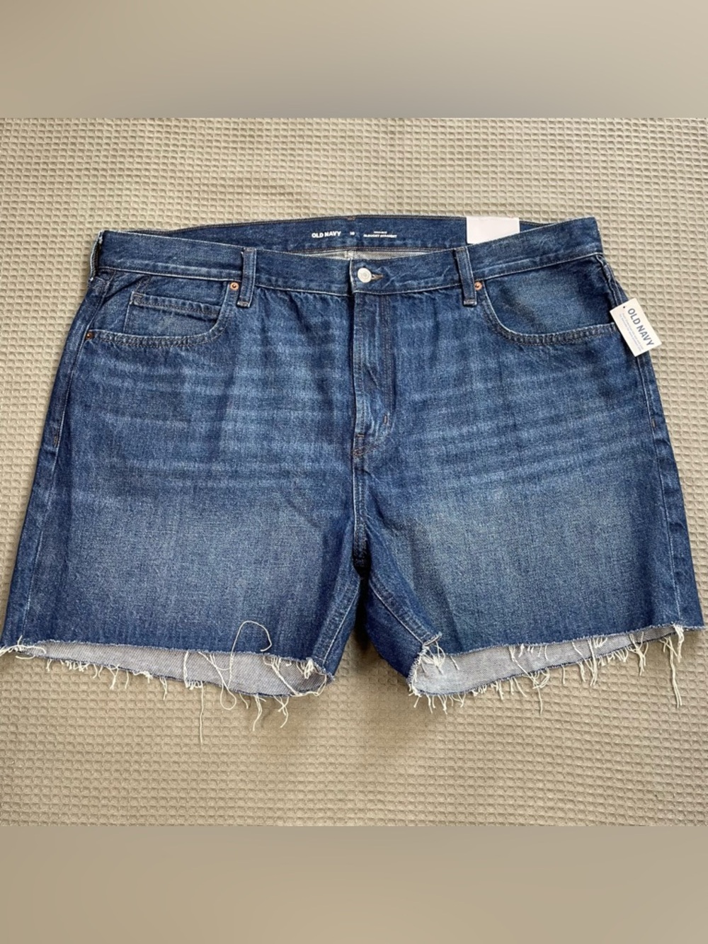 New Old Navy Slouchy Straight‎ Denim Jean Shorts 18 Womens High Rise Cutoff